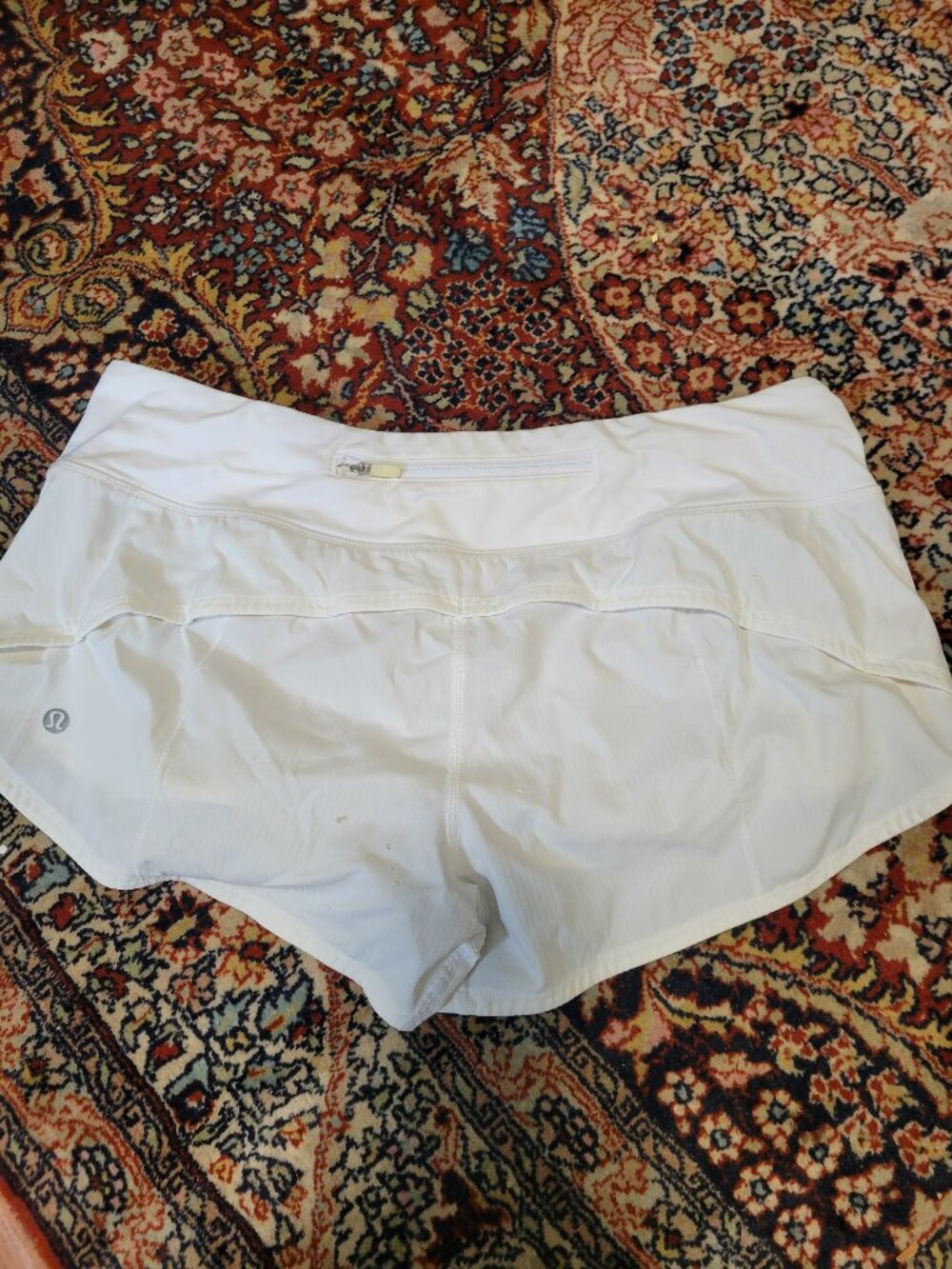 Lululemon White Running Shorts Size 8